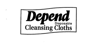 DEPEND DISPOSABLE CLEANSING CLOTHS logo