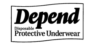 DEPEND DISPOSABLE PROTECTIVE UNDERWEAR logo