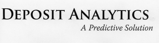 DEPOSIT ANALYTICS A PREDICTIVE SOLUTION logo