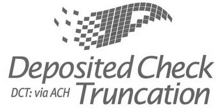 DEPOSITED CHECK TRUNCATION DCT: VIA ACH logo