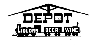 DEPOT LIQUORS BEER WINE logo