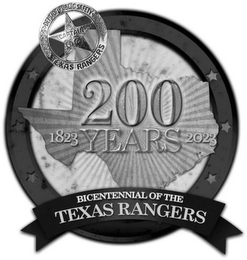 DEPT. OF PUBLIC SAFETY CAPTAIN TEXAS RANGERS 200 1823 YEARS 2023 BICENTENNIAL OF THE TEXAS RANGERS logo