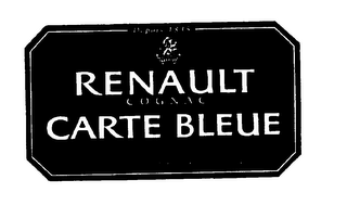 DEPUIS 1835 RENAULT COGNAC CARTE BLEUE RENAULT ROUILLAC CHARENTE FRANCE-PRODUCE OF FRANCE logo
