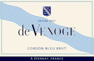 DEPUIS 1837 DE VENOGE CORDON BLEU BRUT À ÉPERNAY FRANCE logo