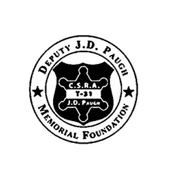 DEPUTY J.D. PAUGH MEMORIAL FOUNDATION C.S.R.A. T-31 J.D. PAUGH logo