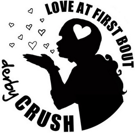 DERBY CRUSH LOVE AT FIRST BOUT logo
