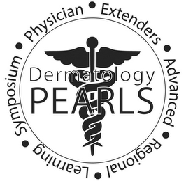 DERMATOLOGY PEARLS PHYSICIAN · EXTENDERS · ADVANCED · REGIONAL · LEARNING · SYMPOSIUM · logo