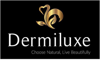 DERMILUXE CHOOSE NATURAL. LIVE BEAUTIFULLY logo