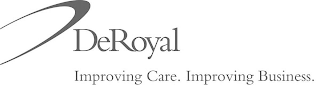 DEROYAL IMPROVING CARE. IMPROVING BUSINESS. logo