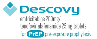 DESCOVY EMTRICITABINE 200 MG / TENOFOVIR ALAFENAMIDE 25MG TABLETS FOR PREP PRE-EXPOSURE PROPHYLAXIS logo