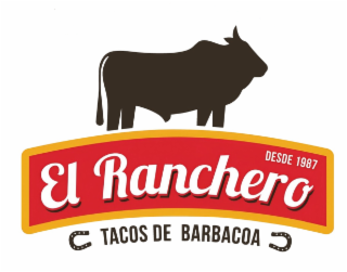 DESDE 1987 EL RANCHERO TACOS DE BARBACOA logo