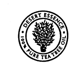 DESERT ESSENCE 100% PURE TEA TREE OIL logo