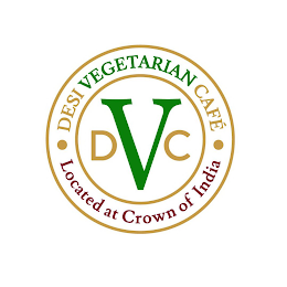 DESI VEGETARIAN CAFE' DVC LOCATED AT CROWN OF INDIA logo