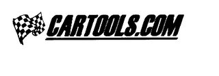 DESIGN OF A CHECKERED RACING FLAG PRECEDING CARTOOLS.COM logo