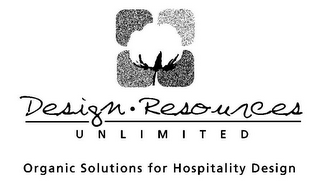 DESIGN · RESOURCES UNLIMITED ORGANIC SOLUTIONS FOR HOSPITALITY DESIGN logo