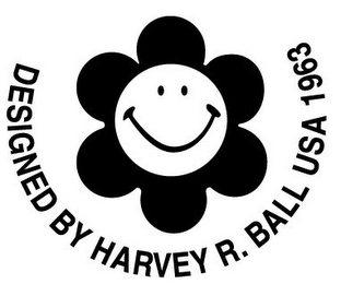 DESIGNED BY HARVEY R. BALL USA 1963 logo
