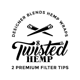 DESIGNER BLENDS HEMP WRAPS TWISTED HEMP 2 PREMIUM FILTER TIPS logo