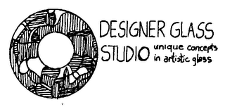 DESIGNER GLASS STUDIO UNIQUE CONCEPTS IN ARTISTIC GLASS logo
