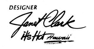 DESIGNER JANET CLARK IT'S HOT HAWAII logo