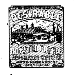 DESIRABLE ROASTED COFFEE NEW ORLEANS COFFEE CO. IMPORTERS, ROASTERS & GRINDERS. NEW ORLEANS. logo