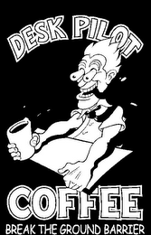 DESK PILOT COFFEE BREAK THE GROUND BARRIER logo