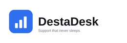 DESTADESK SUPPORT THAT NEVER SLEEPS. logo