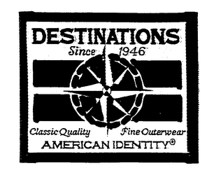 DESTINATIONS SINCE 1946 AMERICAN IDENTITY CLASSIC QUALITY FINE OUTERWEAR