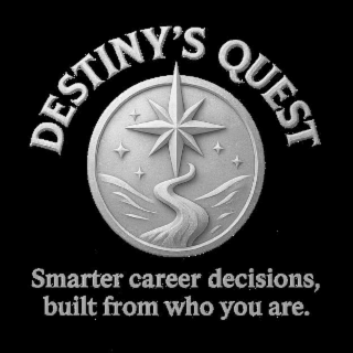 DESTINY'S QUEST SMARTER CAREER DECISIONS, BUILT FROM WHO YOU ARE. logo