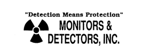 "DETECTION MEANS PROTECTION" MONITORS & DETECTORS, INC. logo