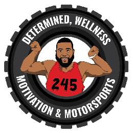 DETERMINED, WELLNESS MOTIVATION & MOTORSPORTS 245 logo