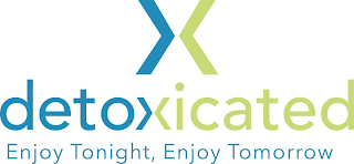 DETOXICATED ENJOY TONIGHT, ENJOY TOMORROW logo