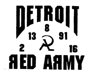DETROIT 2 13 8 91 16 RED ARMY logo