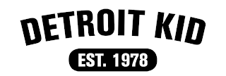 DETROIT KID EST. 1978 logo