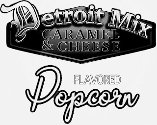 DETROIT MIX CARAMEL & CHEESE FLAVORED POPCORN logo