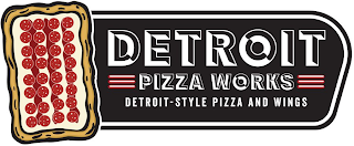 DETROIT PIZZA WORKS DETROIT-STYLE PIZZA AND WINGS logo