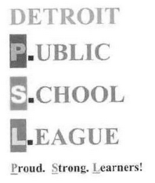 DETROIT PUBLIC SCHOOL LEAGUE PROUD. STRONG. LEARNERS! logo