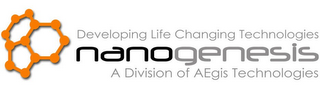DEVELOPING LIFE CHANGING TECHNOLOGIES NANOGENESIS A DIVISION OF AEGIS TECHNOLOGIES logo