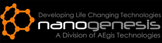 DEVELOPING LIFE CHANGING TECHNOLOGIES NANOGENESIS A DIVISION OF AEGIS TECHNOLOGIES logo