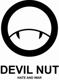 DEVIL NUT HATE AND WAR logo