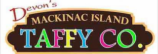 DEVON'S MACKINAC ISLAND TAFFY CO. logo