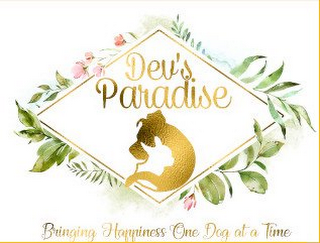 DEV'S PARADISE BRINGING HAPPINESS ONE DOG AT A TIME logo