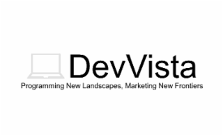 DEVVISTA PROGRAMMING NEW LANDSCAPES, MARKETING NEW FRONTIERS logo