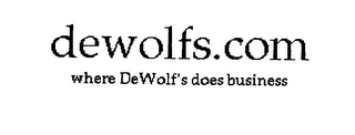 DEWOLFS.COM WHERE DEWOLF'S DOES BUSINESS logo