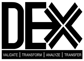 DEX VALIDATE TRANSFORM ANALYZE TRANSFER logo