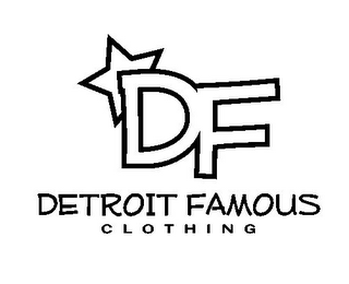 DF DETROIT FAMOUS CLOTHING logo