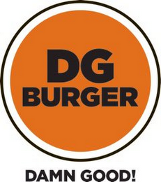 DG BURGER DAMN GOOD! logo