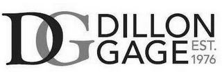 DG DILLON GAGE EST. 1976 logo