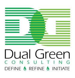DG DUAL GREEN CONSULTING DEFINE REFINE INITIATE logo