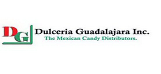 DG DULCERIA GUADALAJARA INC. THE MEXICAN CANDY DISTRIBUTORS. logo