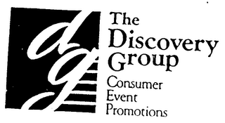 DG THE DISCOVERY GROUP CONSUMER EVENT PROMOTIONS logo